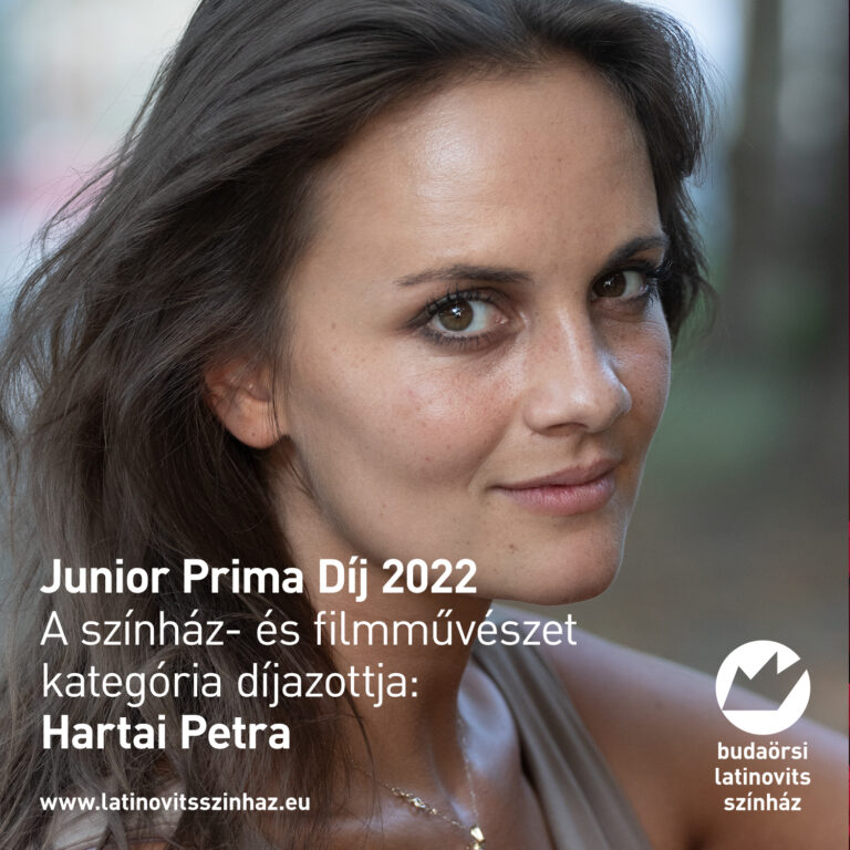 Hartai Petra a Junior Prima Díj 2022 színház- és filmművészet kategória díjazottja