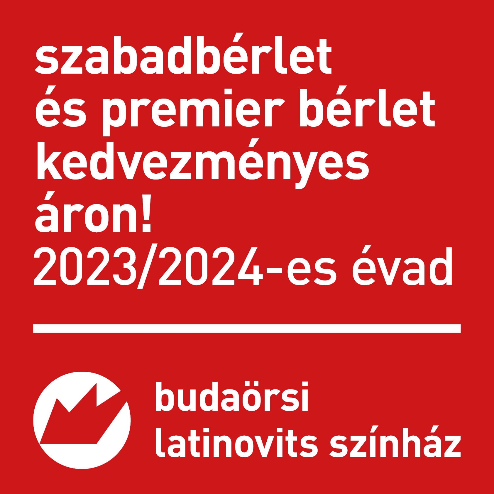 Szabadbérlet és premier bérlet kedvezményes áron a 2023/2024-es évadra